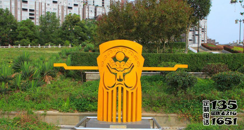 公園景區創意抽象玻璃鋼臉譜雕塑 公園景區創意抽象玻璃鋼臉譜雕塑