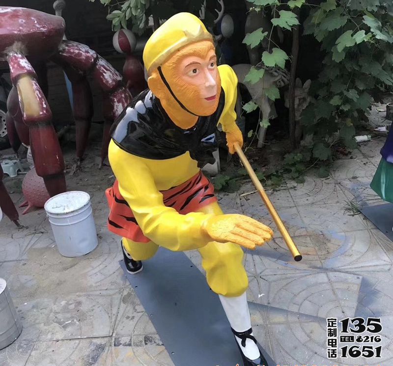 兒童游樂場擺放玻璃鋼卡通孫悟空神話人物雕塑 兒童游樂場擺放玻璃鋼卡通孫悟空神話人物雕塑